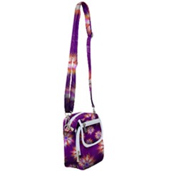 Floral Non Seamless Pattern Purple Shoulder Strap Belt Bag by Pakrebo