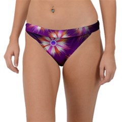 Floral Non Seamless Pattern Purple Band Bikini Bottom by Pakrebo