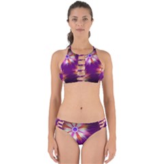 Floral Non Seamless Pattern Purple Perfectly Cut Out Bikini Set by Pakrebo