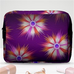 Floral Non Seamless Pattern Purple Make Up Pouch (large) by Pakrebo