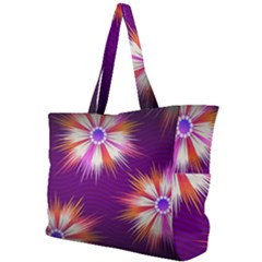 Floral Non Seamless Pattern Purple Simple Shoulder Bag