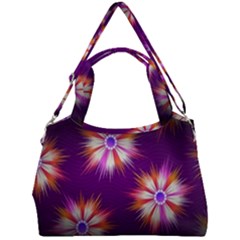 Floral Non Seamless Pattern Purple Double Compartment Shoulder Bag