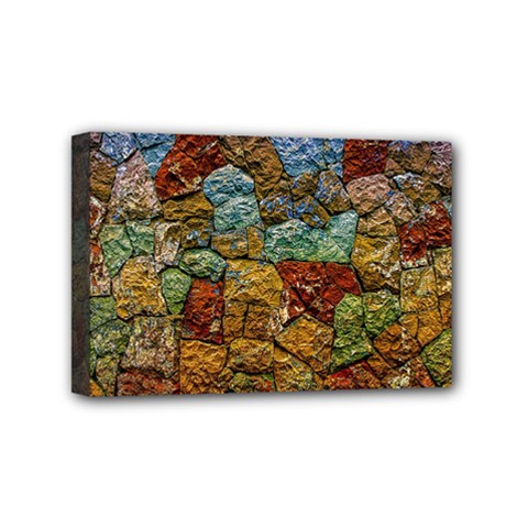 Texture Stone Structure Pattern Mini Canvas 6  X 4  (stretched) by Pakrebo