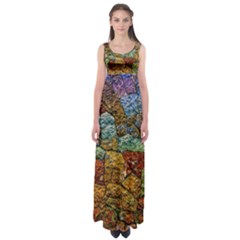 Texture Stone Structure Pattern Empire Waist Maxi Dress