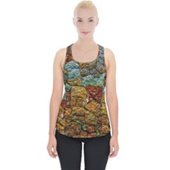 Texture Stone Structure Pattern Piece Up Tank Top by Pakrebo