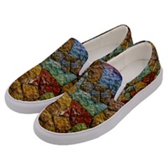 Texture Stone Structure Pattern Men s Canvas Slip Ons by Pakrebo