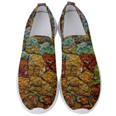 Texture Stone Structure Pattern Men s Slip On Sneakers by Pakrebo