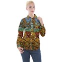 Texture Stone Structure Pattern Women s Long Sleeve Pocket Shirt View1