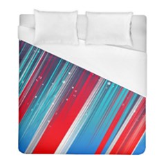 Abstract Red White Blue Feathery Duvet Cover (full/ Double Size)