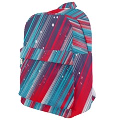 Abstract Red White Blue Feathery Classic Backpack