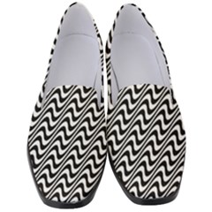 Insomnia - Black & White Stripes Women s Classic Loafer Heels by WensdaiAmbrose