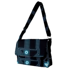 New Technology - Dark Full Print Messenger Bag by WensdaiAmbrose