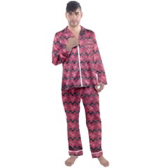 A Little Bit Strange Men s Satin Pajamas Long Pants Set