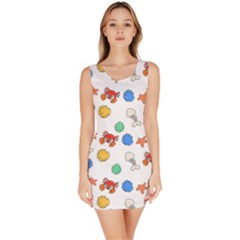 Crabs Pattern Bodycon Dress