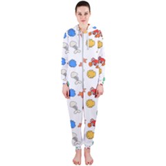 Crabs Pattern Hooded Jumpsuit (ladies) 