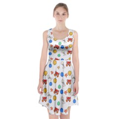 Crabs Pattern Racerback Midi Dress