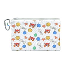 Crabs Pattern Canvas Cosmetic Bag (medium)