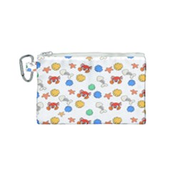 Crabs Pattern Canvas Cosmetic Bag (small)