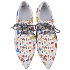 Crabs Pattern Pointed Oxford Shoes