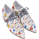 Crabs Pattern Pointed Oxford Shoes View3