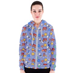 Crabs Pattern Women s Zipper Hoodie