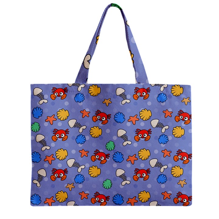 Crabs Pattern Zipper Mini Tote Bag