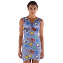 Crabs Pattern Wrap Front Bodycon Dress View1