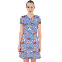 Crabs Pattern Adorable In Chiffon Dress