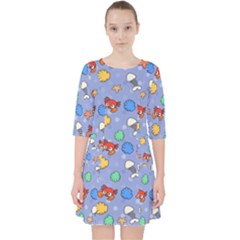 Crabs Pattern Pocket Dress