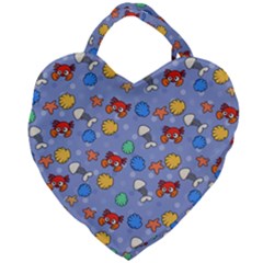 Crabs Pattern Giant Heart Shaped Tote