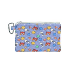 Crabs Pattern Canvas Cosmetic Bag (small) by Valentinaart