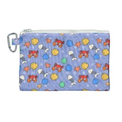 Crabs Pattern Canvas Cosmetic Bag (large)