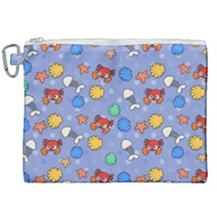 Crabs Pattern Canvas Cosmetic Bag (xxl) by Valentinaart