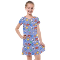 Crabs Pattern Kids  Cross Web Dress