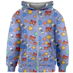 Crabs Pattern Kids  Zipper Hoodie Without Drawstring