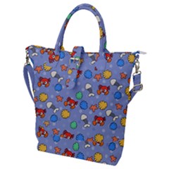 Crabs Pattern Buckle Top Tote Bag by Valentinaart