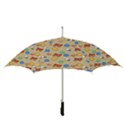 Crabs Pattern Straight Umbrellas View3