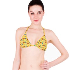 Crabs Pattern Bikini Top by Valentinaart