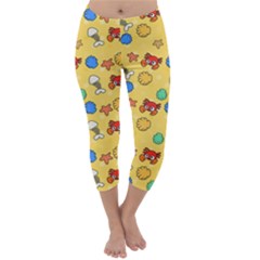 Crabs Pattern Capri Winter Leggings 