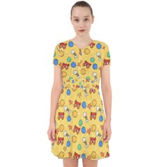 Crabs Pattern Adorable In Chiffon Dress