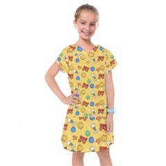 Crabs Pattern Kids  Drop Waist Dress