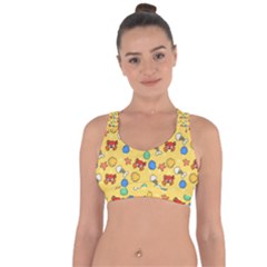 Crabs Pattern Cross String Back Sports Bra by Valentinaart