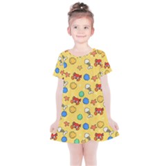 Crabs Pattern Kids  Simple Cotton Dress