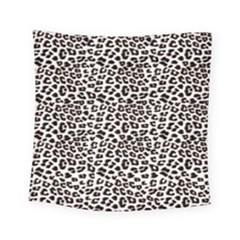 3d Leopard Print Black Brown Square Tapestry (small) by LoolyElzayat