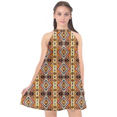 Nr-3 Colorful Halter Neckline Chiffon Dress  by ArtworkByPatrick