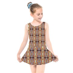 Nr-3 Colorful Kids  Skater Dress Swimsuit by ArtworkByPatrick