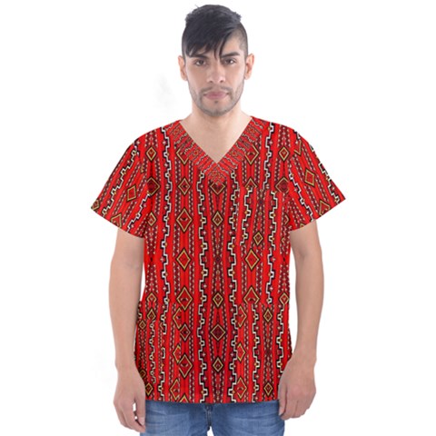 Nr 1 Men s V-neck Scrub Top by ArtworkByPatrick