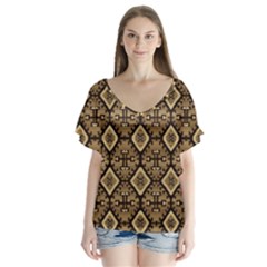 Nr 6 V-neck Flutter Sleeve Top by ArtworkByPatrick