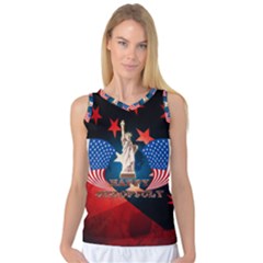 Happy 4th Of July Women s Basketball Tank Top by FantasyWorld7