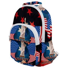 Happy 4th Of July Rounded Multi Pocket Backpack